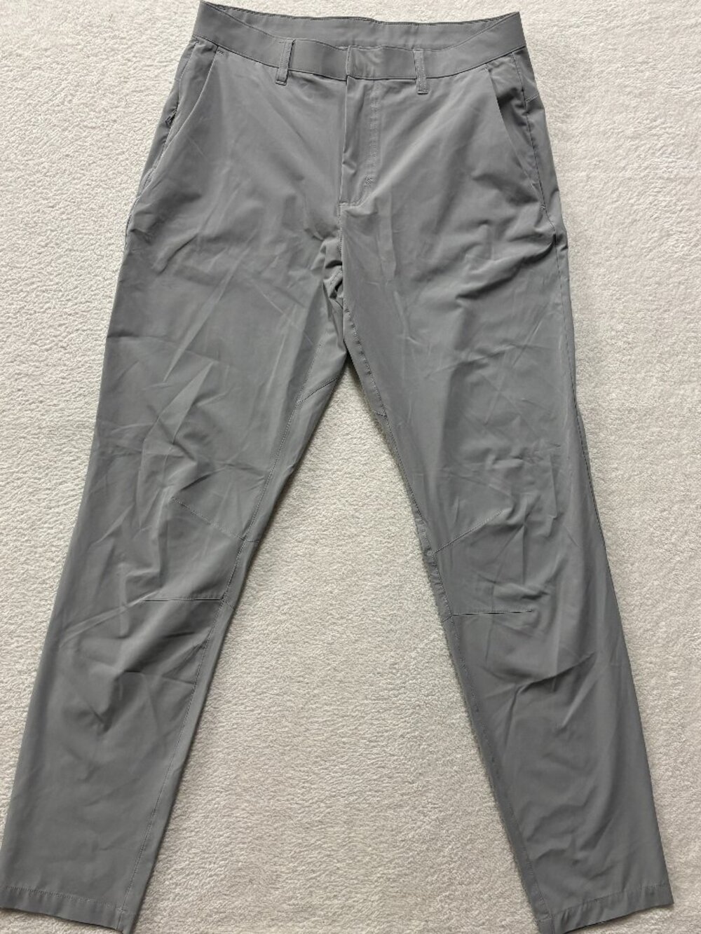 Fabletics Pants Mens 32x34 Light Grey The Only Pant Performance Stretch Trouser